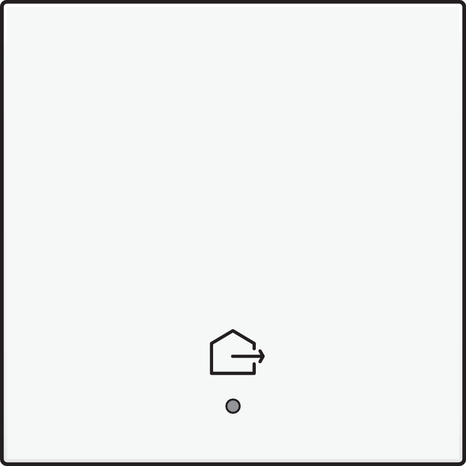 Niko 101-32902: Afwerkingsset met lens voor geconnecteerde enkelvoudige schakelaar met symbool "woning verlaten", white - Image 2