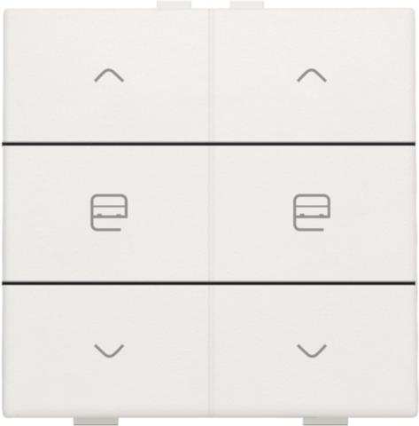 Dubbele motorsturingsbediening voor Niko Home Control, white