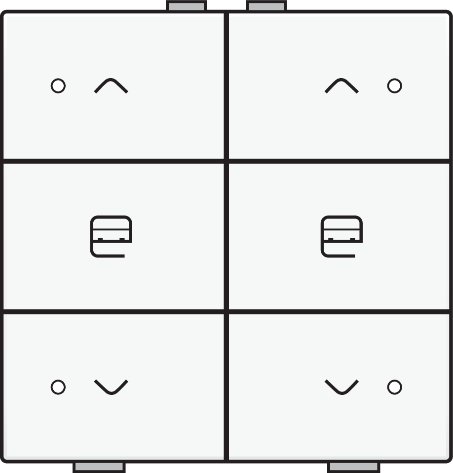 Niko 101-52036: Dubbele motorsturingsbediening met led voor Niko Home Control, white - Image 2