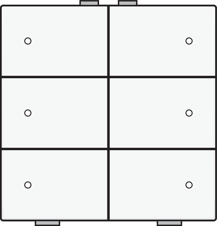 Niko 101-52206: Zesvoudige drukknop met leds en comfortsensoren voor Niko Home Control, white - Image 2