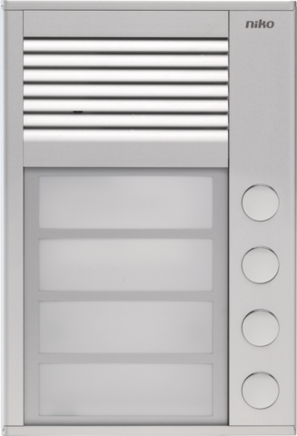 Niko 10-154: Opbouwbuitenpost 16 mm met 4 bellen