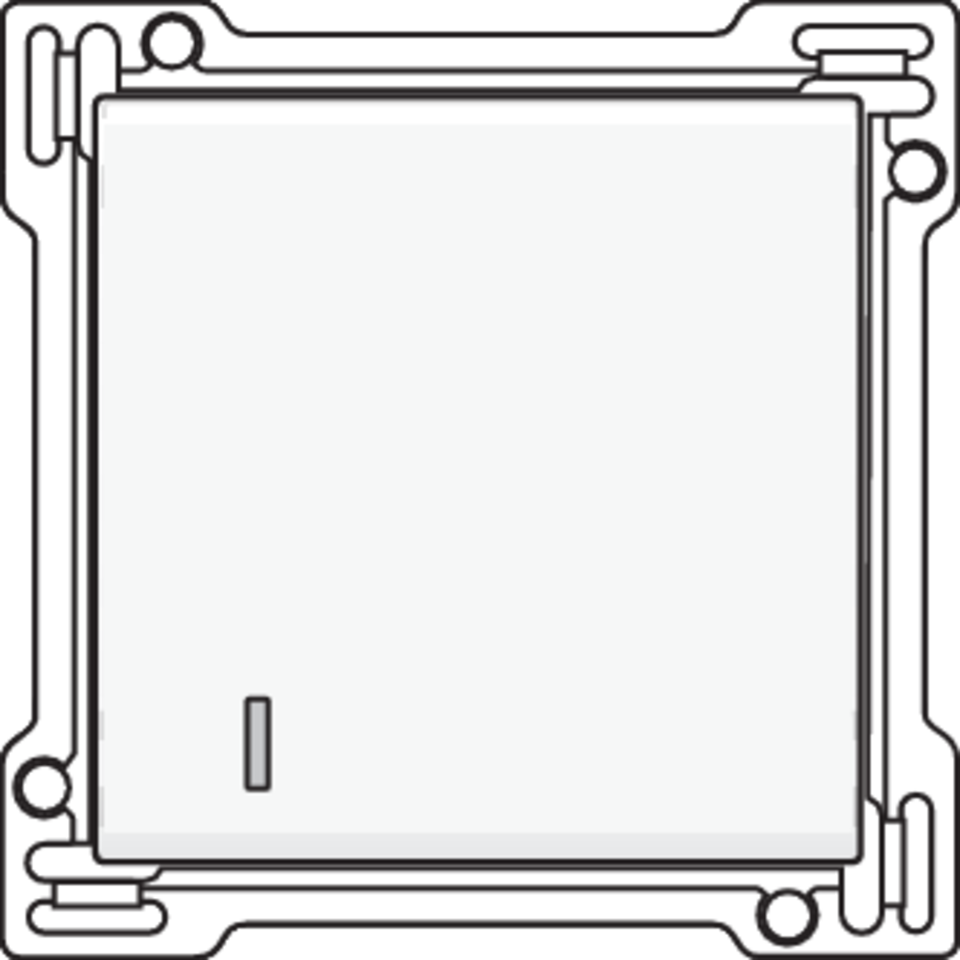 Niko 101-60005: Afwerkingsset met lens voor enkelvoudige schakelaar of drukknop, white - Image 2