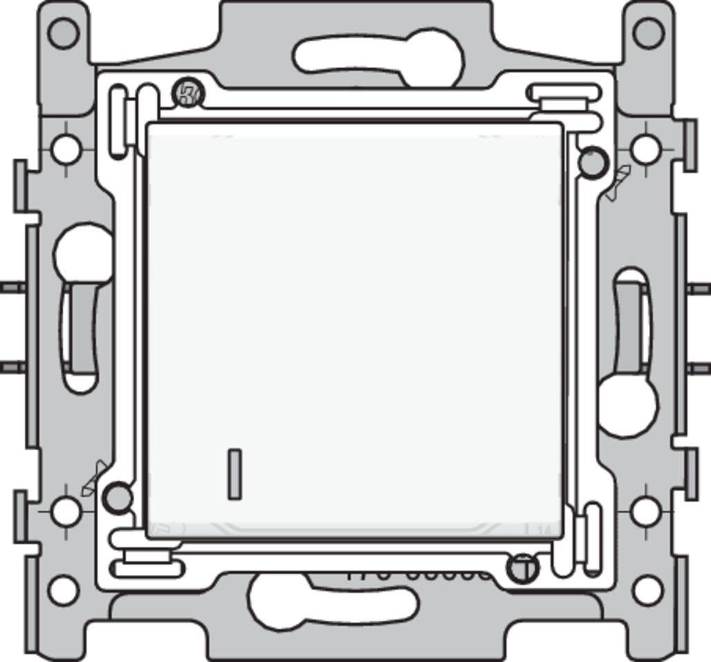 Niko 101-60008: Drukknop N.O. met 3 aansluitklemmen, sokkel, insteekklemmen en afwerkingsset met lens white - Image 2