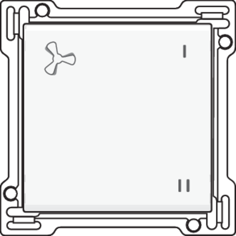 Niko 101-61106: Afwerkingsset voor mechanisch gecontroleerde ventilatiebediening, white - Image 2