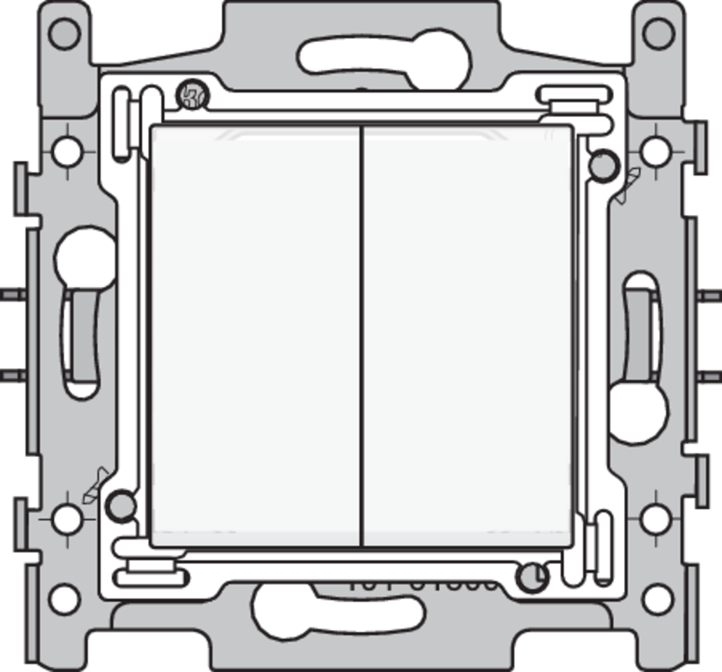 Niko 101-61500: Serieschakelaar, sokkel, schroefklemmen en afwerkingsset white - Image 2