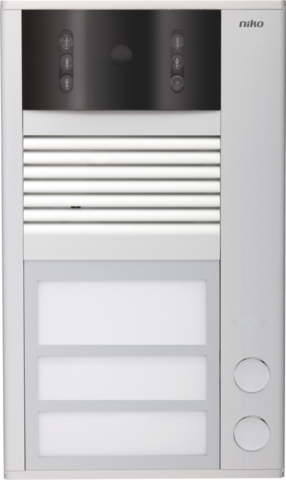 Niko 10-162: Opbouwbuitenpost met 2 bellen en kleurencamera