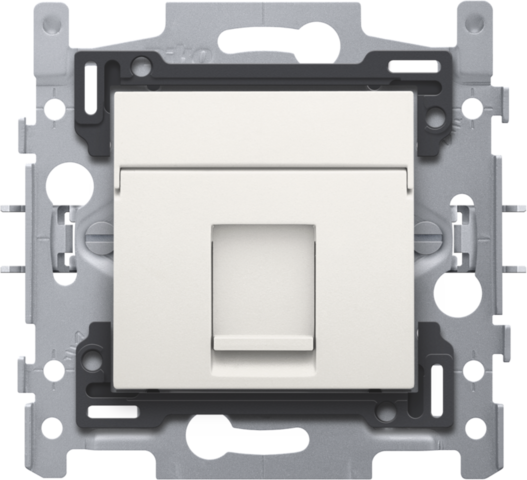 1 RJ11-aansluiting UTP, vlakke uitvoering, sokkel en afwerki