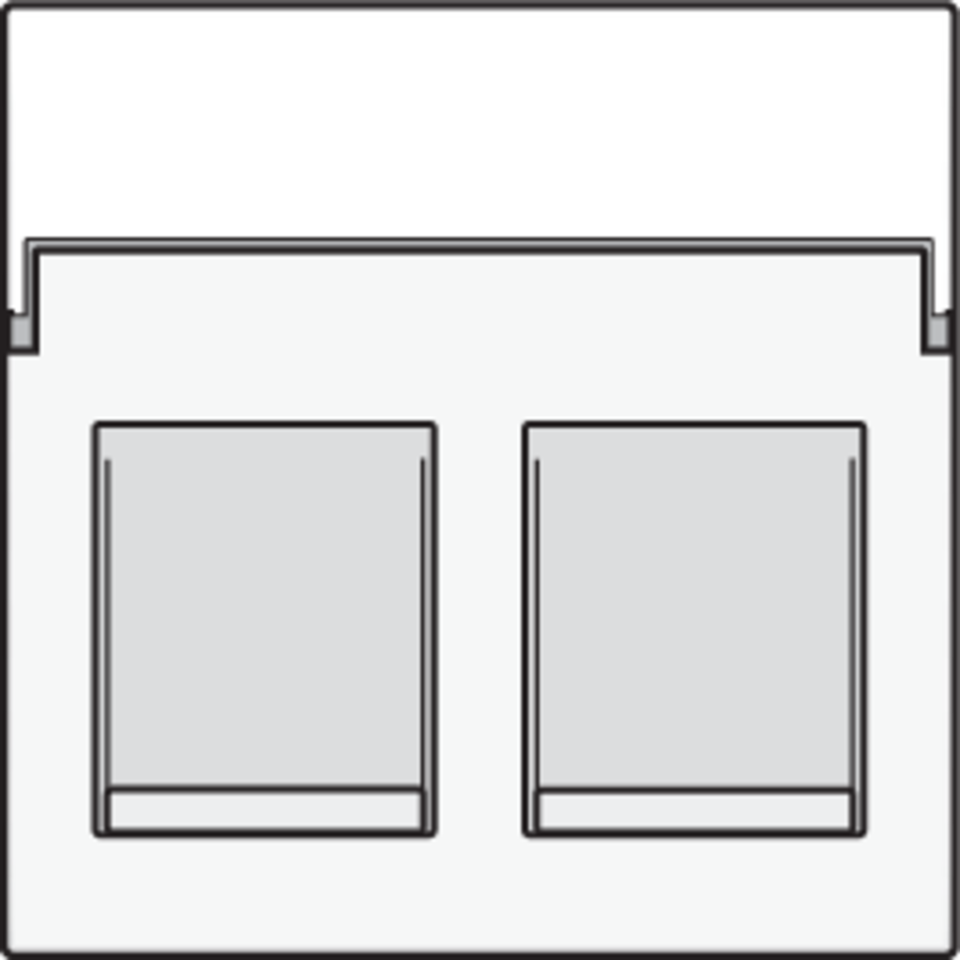 Niko 101-65600: Centraalplaat data 2x rj met tekstveld - Image 2