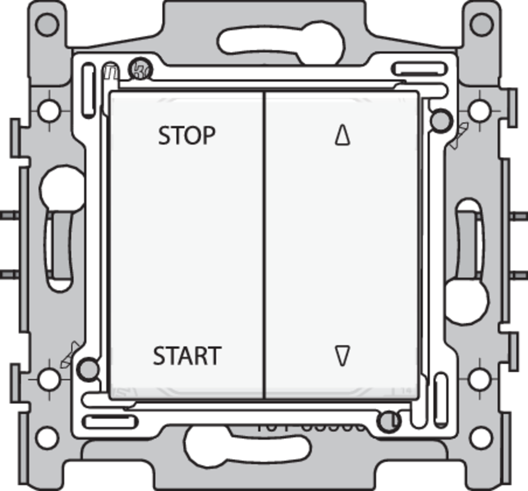 Niko 101-65900: Rolluikschakelaar elektrisch gescheiden, sokkel, schroefklemmen en afwerkingsset white - Image 2