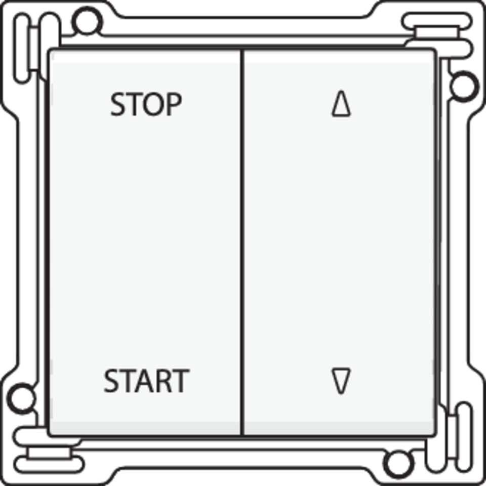 Niko 101-65905: Afwerkingsset voor elektrisch gescheiden rolluikschakelaar, white - Image 2