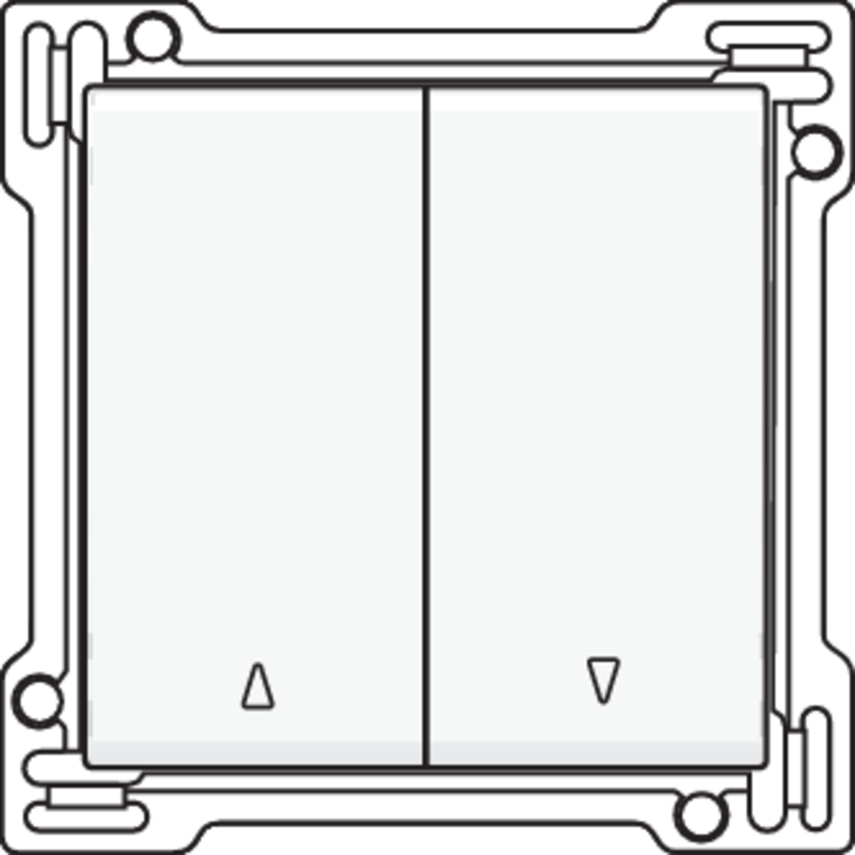Niko 101-65914: Afwerkingsset voor tweevoudige rolluikdrukknop, white - Image 2