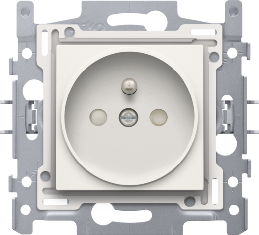 Stopcontact met penaarde en beschermingsafsluiters, inbouwdi