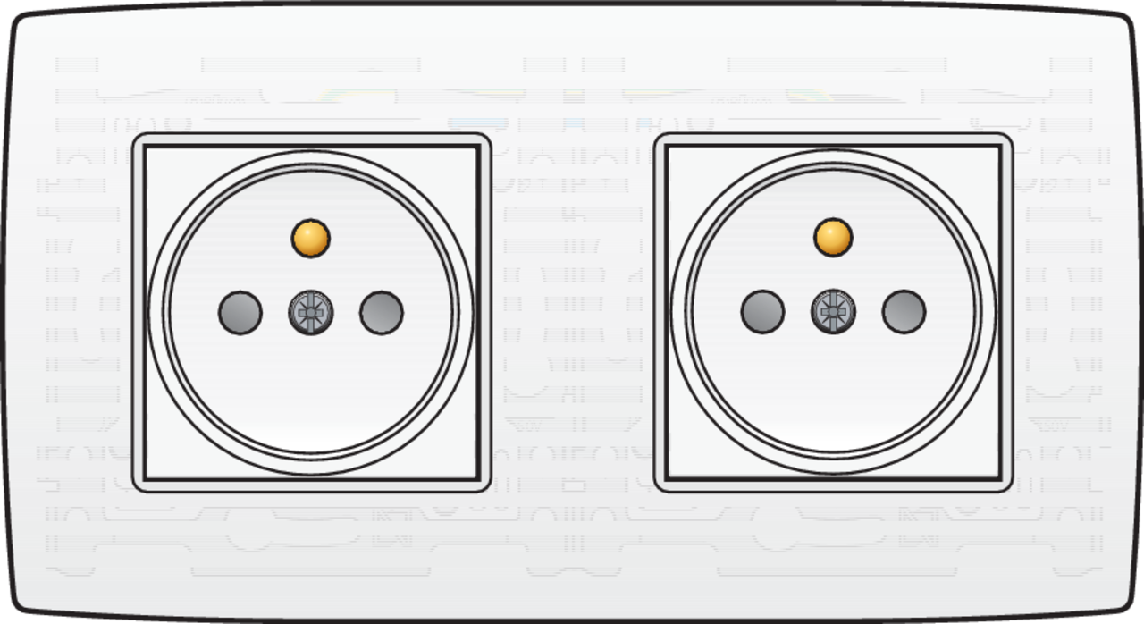 Niko 101-66125: Dubbel stopcontact horizontaal met penaarde en beschermingsafsluiters, inbouwdiepte 21 mm, incl. afdekplaat, insteekklemmen, white - Image 2