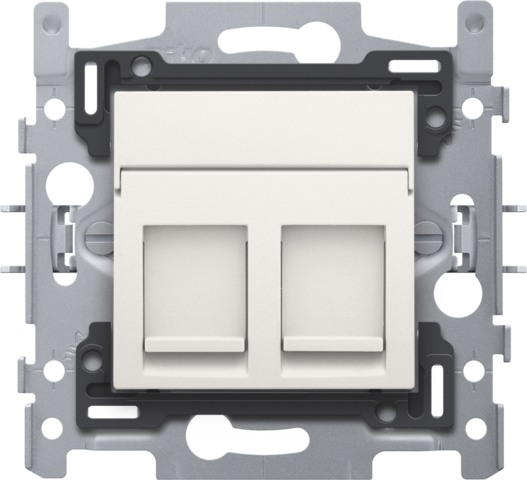 2 RJ45-aansluitingen STP Cat. 6, klaar voor PoE++, vlakke ui