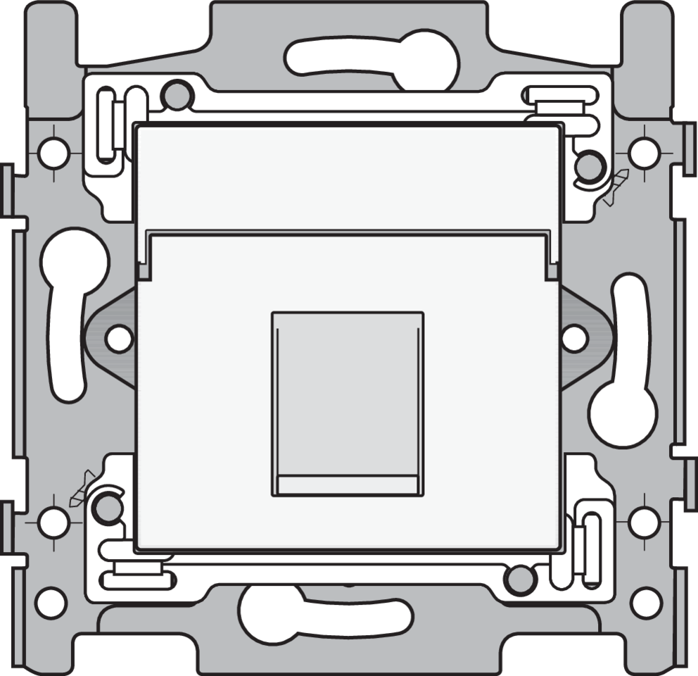 Niko 101-66251: 1 RJ45-aansluiting UTP Cat. 5E, klaar voor PoE++, vlakke uitvoering, incl. sokkel 60 x 71 mm met schroefbevestiging en afwerkingsset, white - Image 2