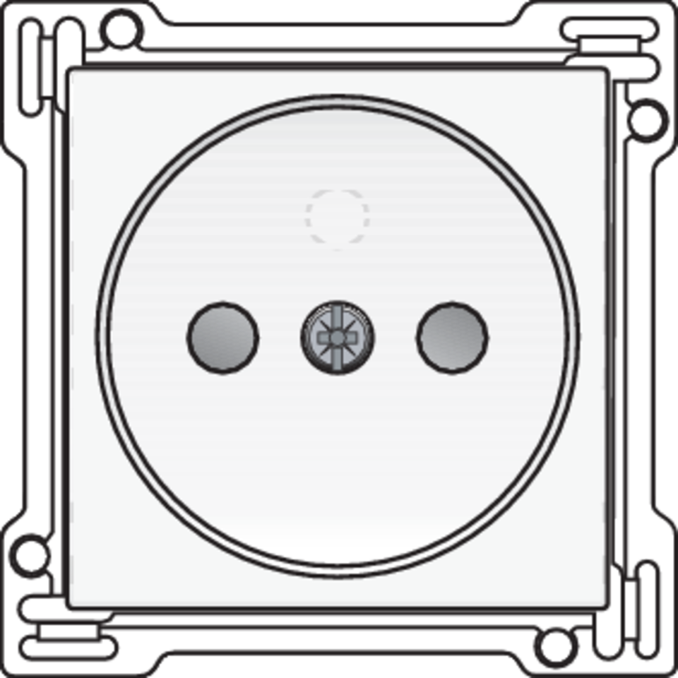 Niko 101-66501: Afwerkingsset voor stopcontact zonder aarding met beschermingsafsluiters, inbouwdiepte 21 mm, white - Image 2