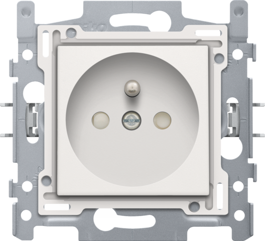 Stopcontact met penaarde en beschermingsafsluiters, inbouwdi