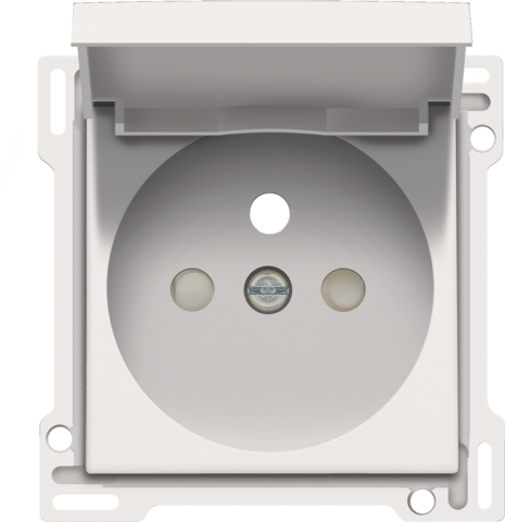 Afwerkingsset voor stopcontact met klapdeksel, penaarde en b