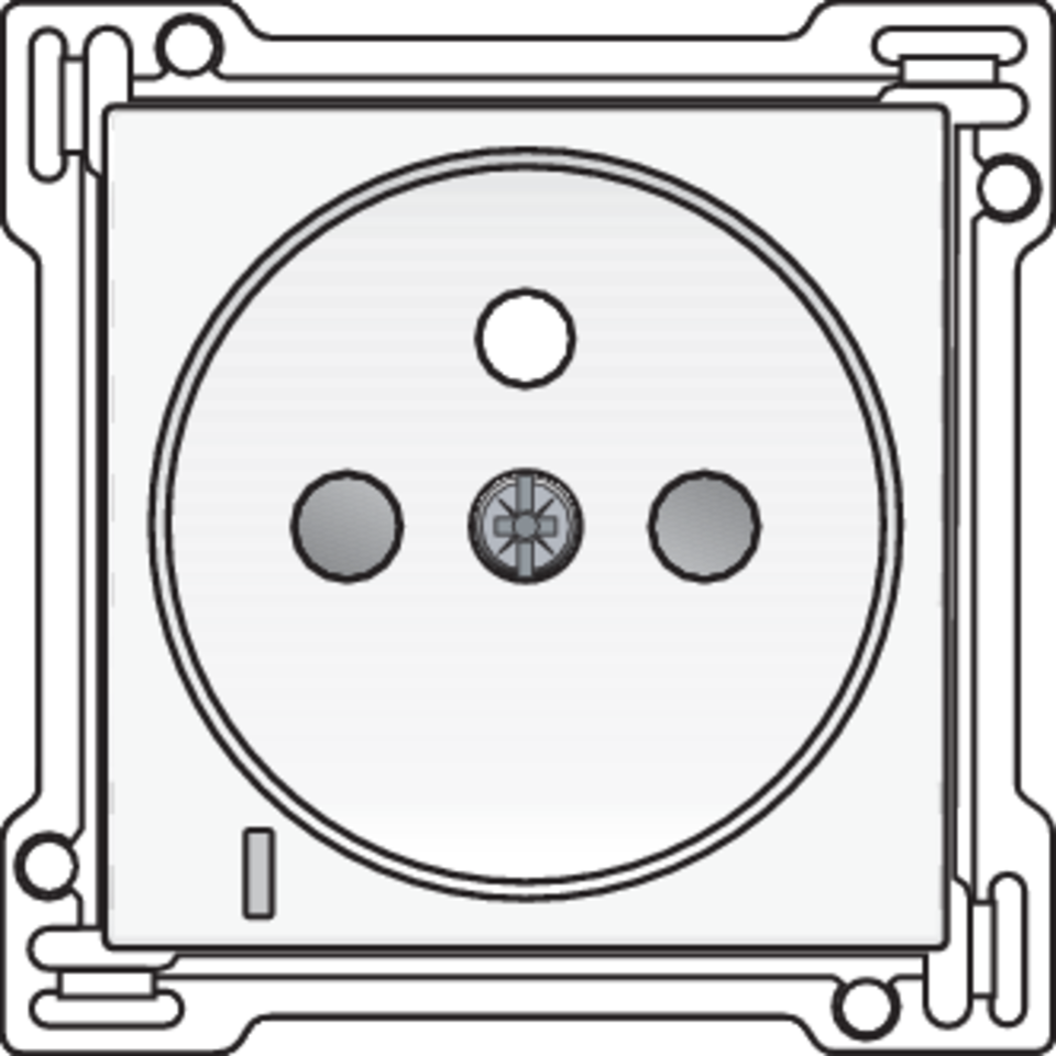Niko 101-66607: Afwerkingsset met doorschijnende lens voor stopcontact met spanningsaanduiding, penaarde en beschermingsafsluiters, inbouwdiepte 28,5 mm, white - Image 2