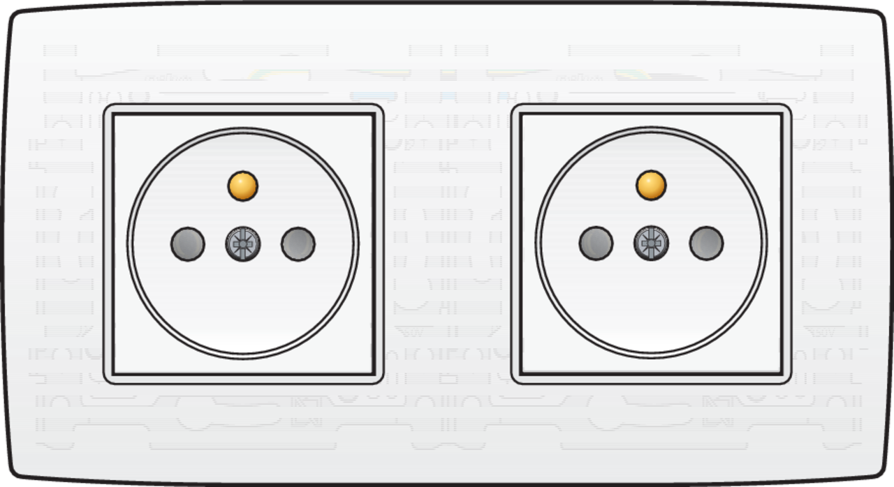 Niko 101-66625: Dubbel stopcontact horizontaal met penaarde, beschermingsafsluiters en insteekklemmen, inbouwdiepte 28,5 mm, incl. afdekplaat, white - Image 2