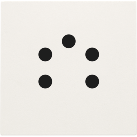 Afwerkingsset voor telefooncontactdoos 45x45mm, voor inbouw