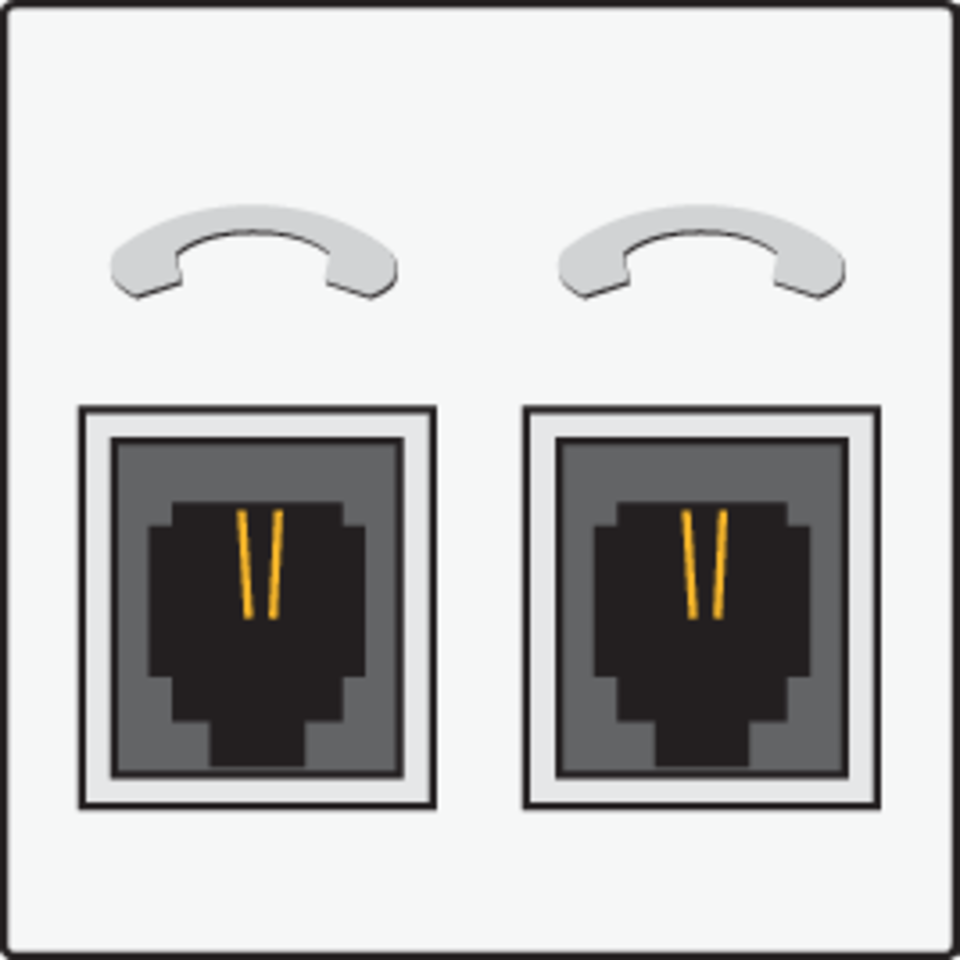 Niko 101-69032: Afwerkingsset voor telefooncontactdoos met 2 RJ11-contacten in parallel, voor inbouw in installatiekanalen of spatwaterdicht schakelmateriaal - Image 2