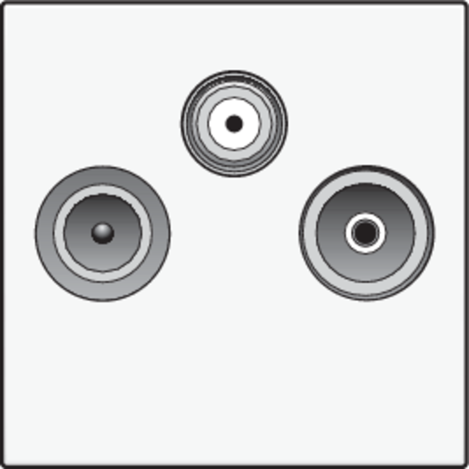 Niko 101-69552: Afwerkingsset voor 2x enkelvoudige coaxaansluiting en satelliet voor inbouw in installatiekanalen of spatwaterdicht schakelmateriaal - Image 2