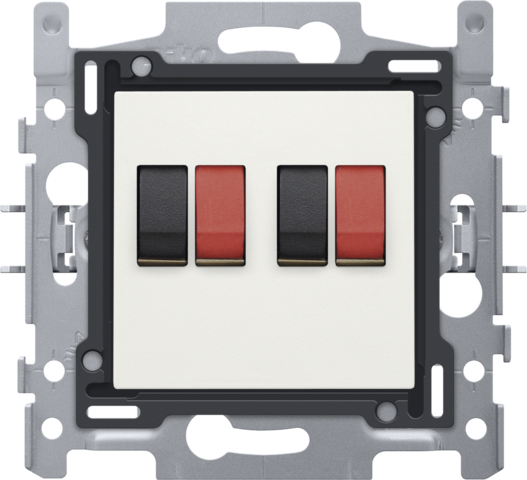 Tweevoudige luidsprekeraansluiting, sokkel en afwerkingsset