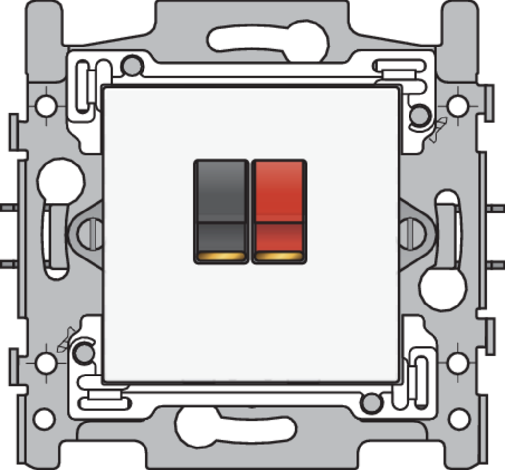 Niko 101-69800: Enkelvoudige luidsprekeraansluiting, sokkel en afwerkingsset white - Image 2