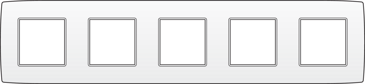 Niko 101-76005: Vijfvoudige afdekplaat, 71 mm centerafstand, Niko Original white - Image 2