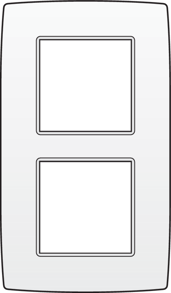 Niko 101-76200: Tweevoudige afdekplaat, 60 mm centerafstand, verticaal, Niko Original white - Image 2