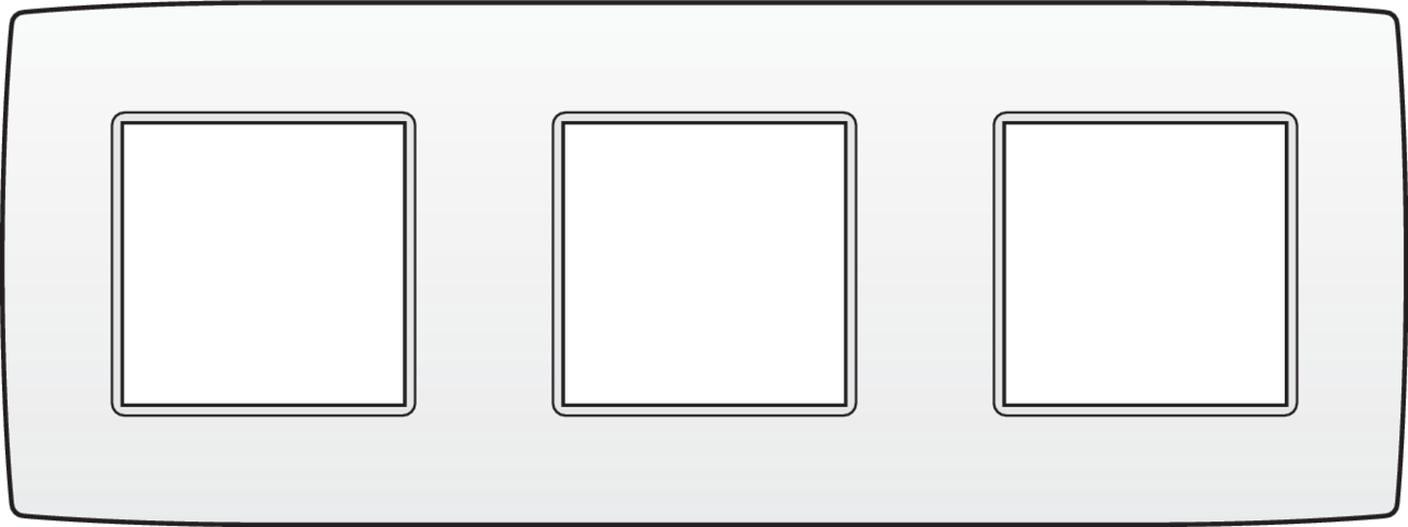 Niko 101-76700: Drievoudige afdekplaat, 71 mm centerafstand, Niko Original white - Image 2