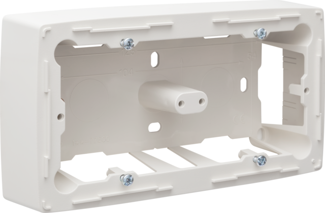 Niko 101-77500: Dubbele opbouwdoos voor alle inbouwapparaten uit de Original-reeks, White