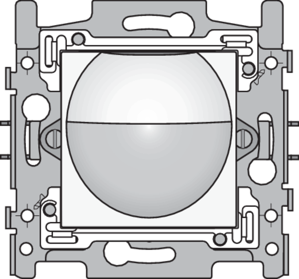 Niko 101-78010: Bewegingsmelder, 230 V, 8 m, 180°, wanddetector, voor inbouwdoos, white - Image 2