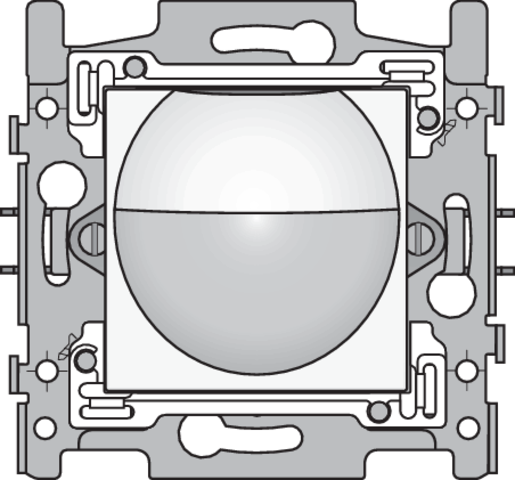 Wandbewegingsmelder, 180°, 230 V, 9 m, verpakking van 6 stuk