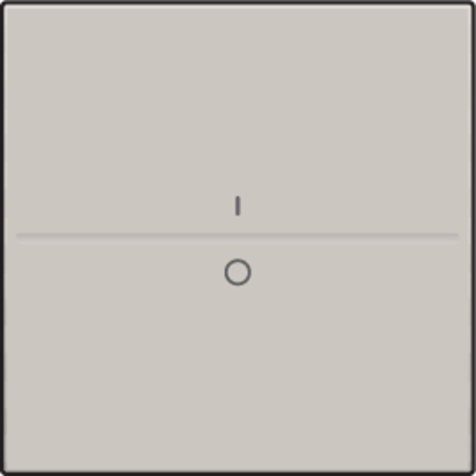Niko 102-00002: Enkelvoudige toets met opdruk 'I' en '0' voor draadloze schakelaar of drukknop met twee bedieningsknoppen, light grey - Image 2