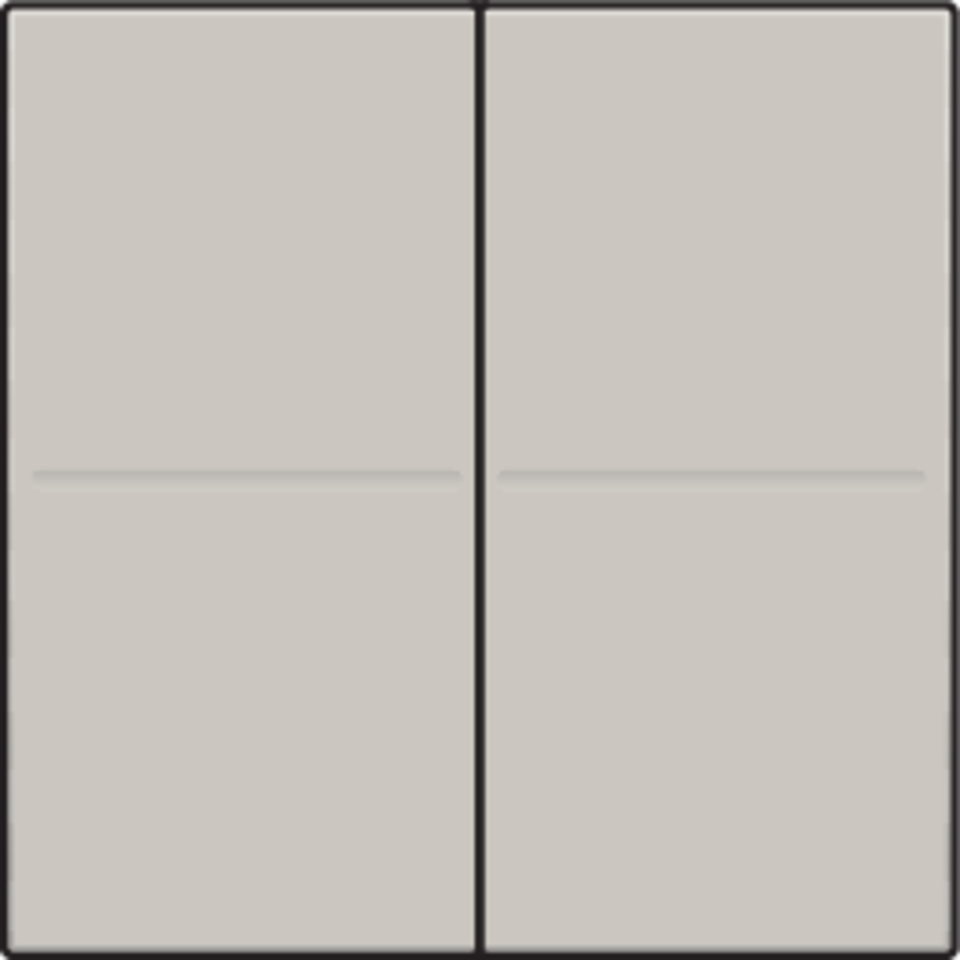 Niko 102-00007: Tweevoudige toets voor draadloze schakelaar of drukknop met 4 bedieningsknoppen, light grey - Image 2