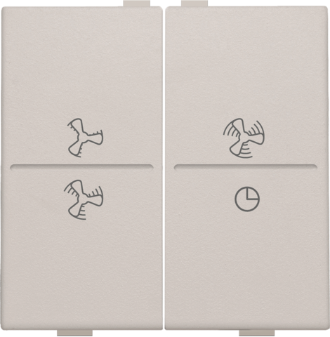 Tweevoudige toets met ventilatoropdruk 0 t.e.m. 3 voor draad