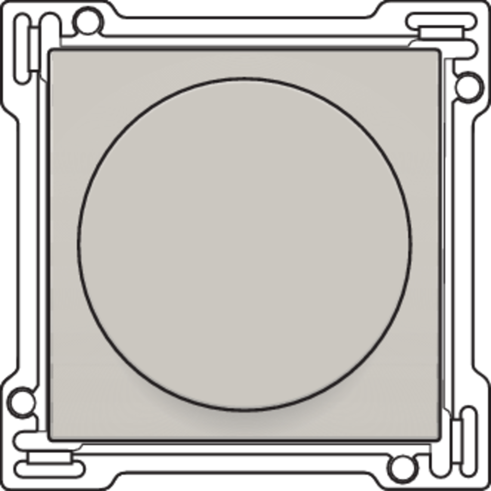 Niko 102-31000: Afwerkingsset voor draaiknopdimmer of snelheidsregelaar, incl. draaiknop, light grey - Image 2