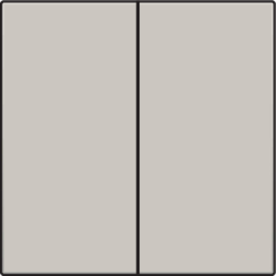 Niko 102-31004: Afwerkingsset voor dubbele elektronische schakelaar of drukknop, light grey - Image 2