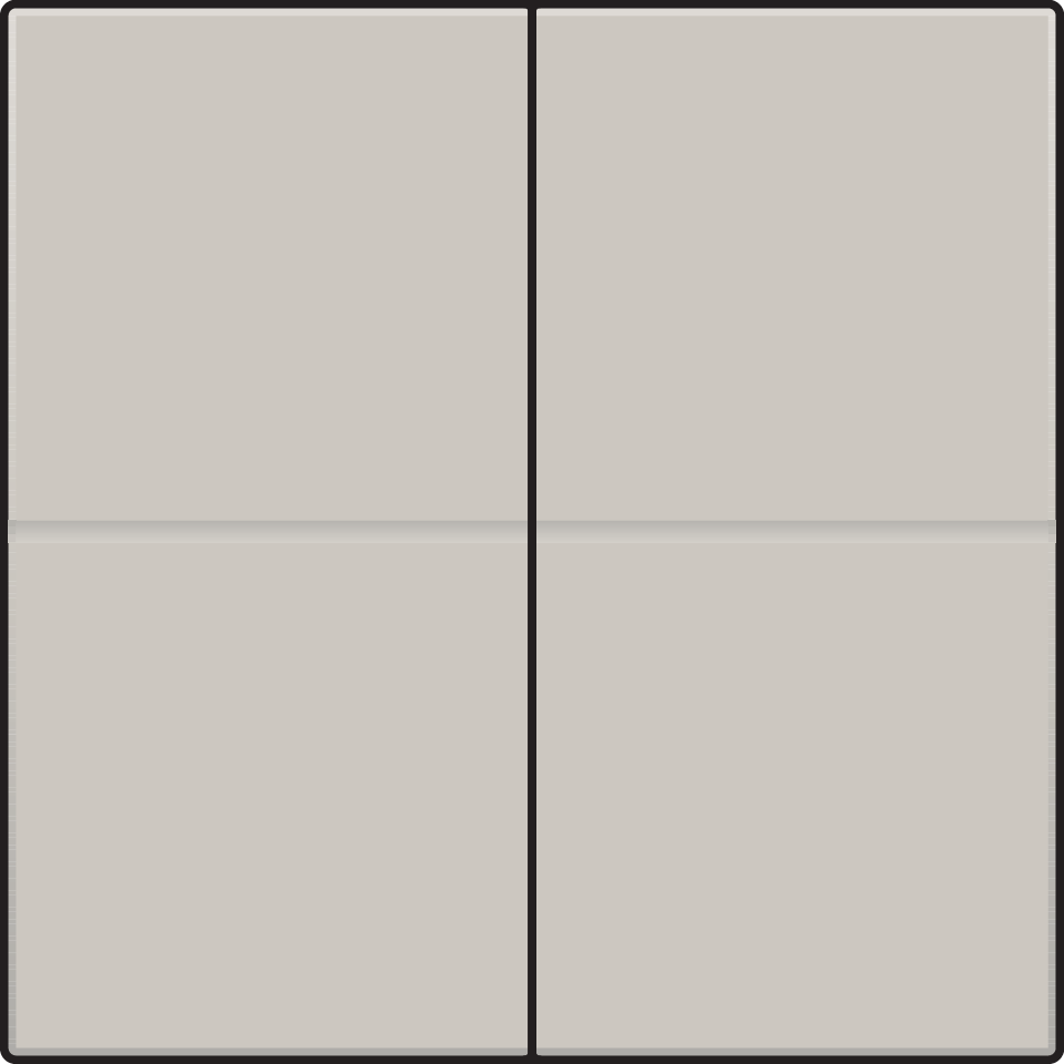 Niko 102-31008: Afwerkingsset voor viervoudige elektronische schakelaar of drukknop, light grey - Image 2