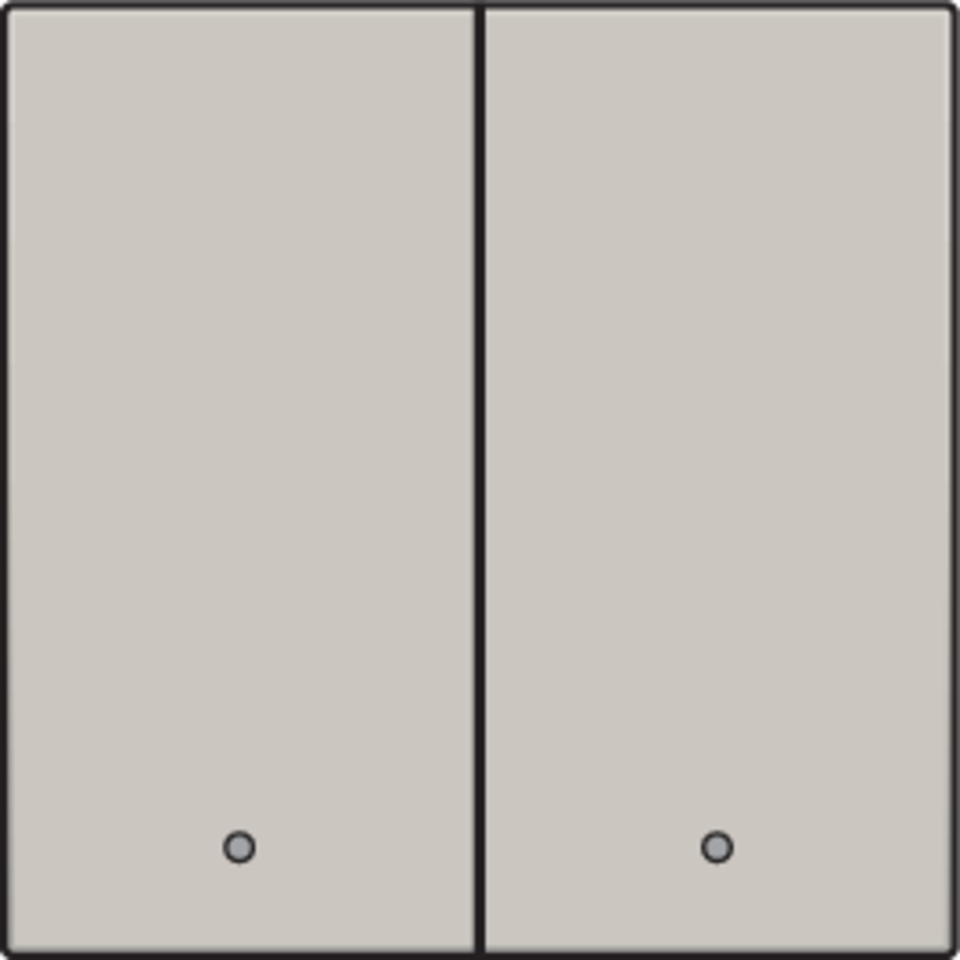 Niko 102-32004: Afwerkingsset met lens voor dubbele elektronische schakelaar of drukknop, light grey - Image 2