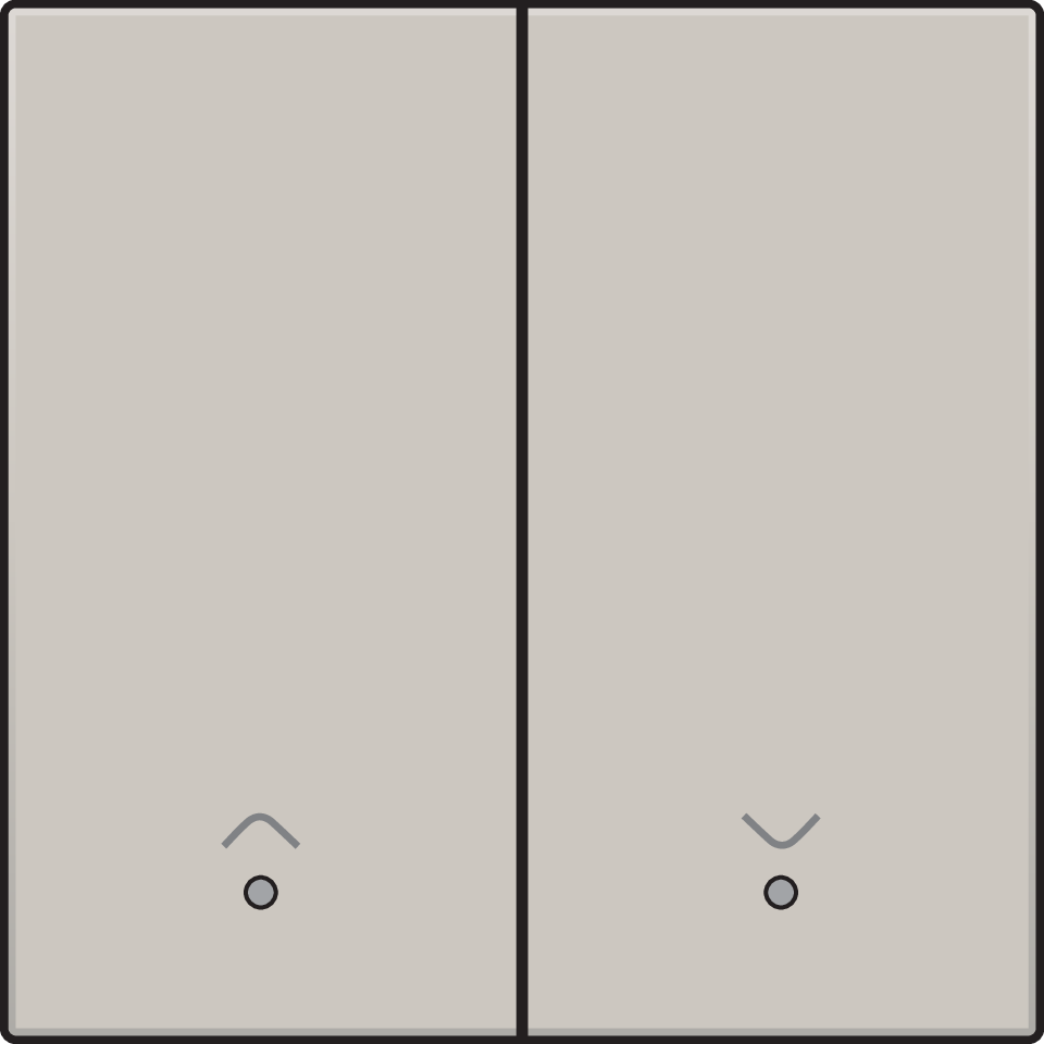 Niko 102-32006: Afwerkingsset met lens voor dubbele elektronische rolluikschakelaar, light grey - Image 2