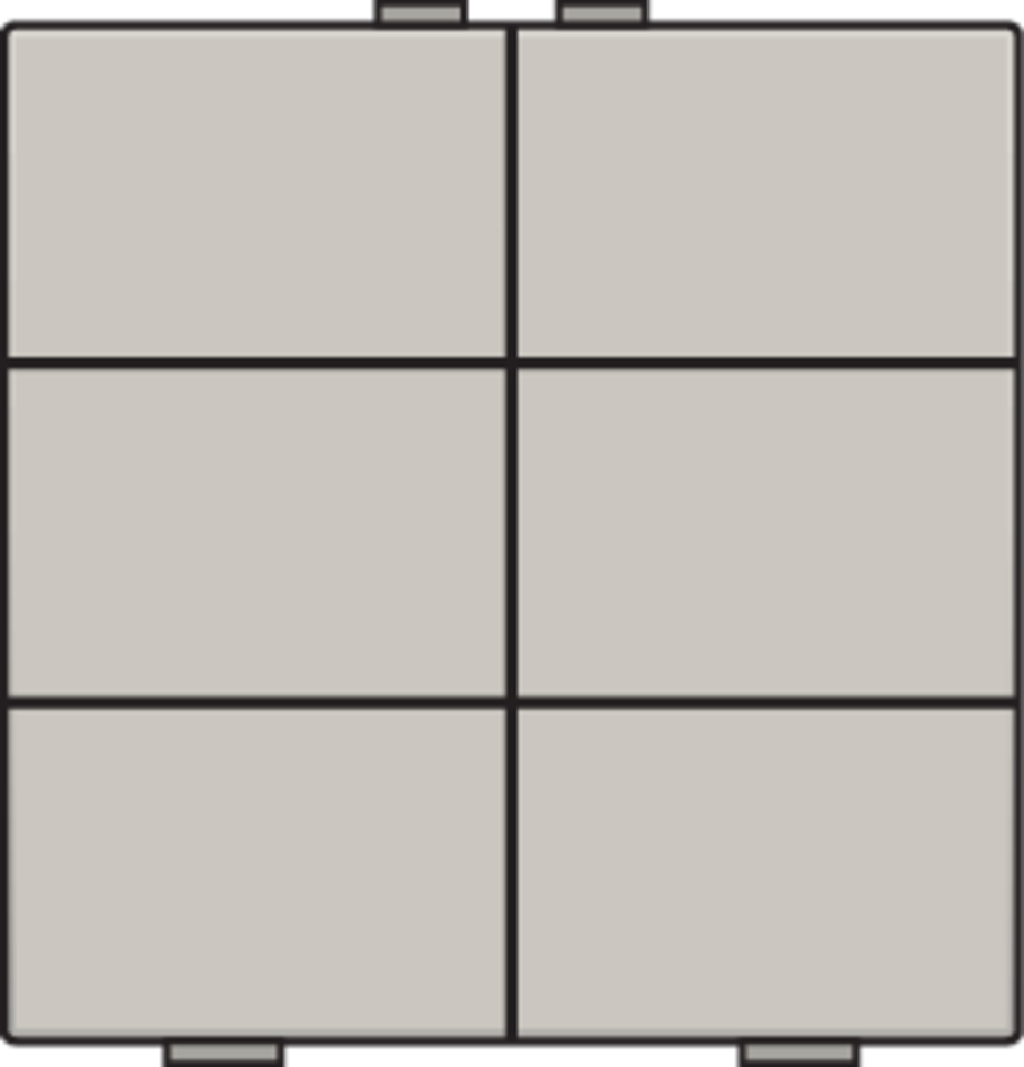 Niko 102-51006: Zesvoudige drukknop voor Niko Home Control, light grey - Image 2