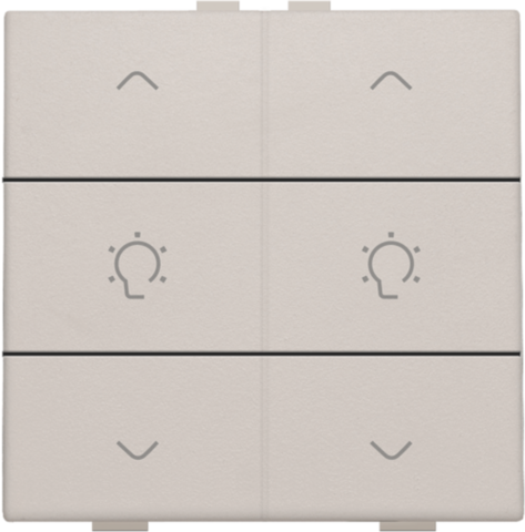 Dubbele dimbediening voor Niko Home Control, light grey