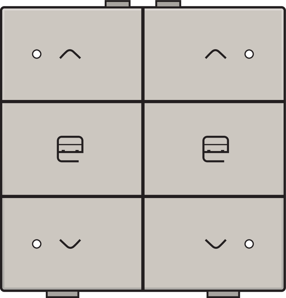 Niko 102-52036: Dubbele motorsturingsbediening met led voor Niko Home Control, light grey - Image 2