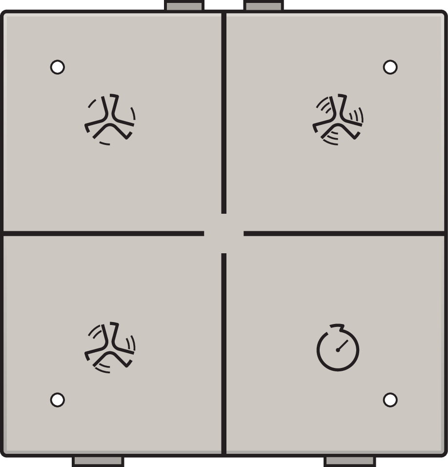 Niko 102-52054: Ventilatiebediening met led voor Niko Home Control, light grey - Image 2