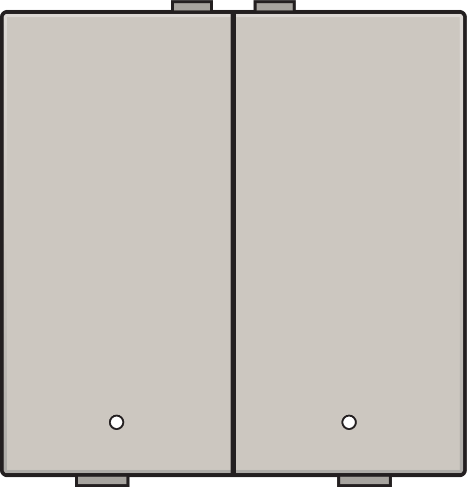 Niko 102-52202: Tweevoudige drukknop met leds en comfortsensoren voor Niko Home Control, light grey - Image 2