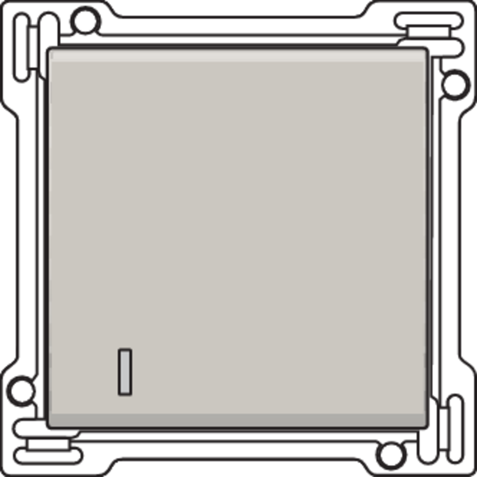 Niko 102-60005: Afwerkingsset met lens voor enkelvoudige schakelaar of drukknop, light grey - Image 2