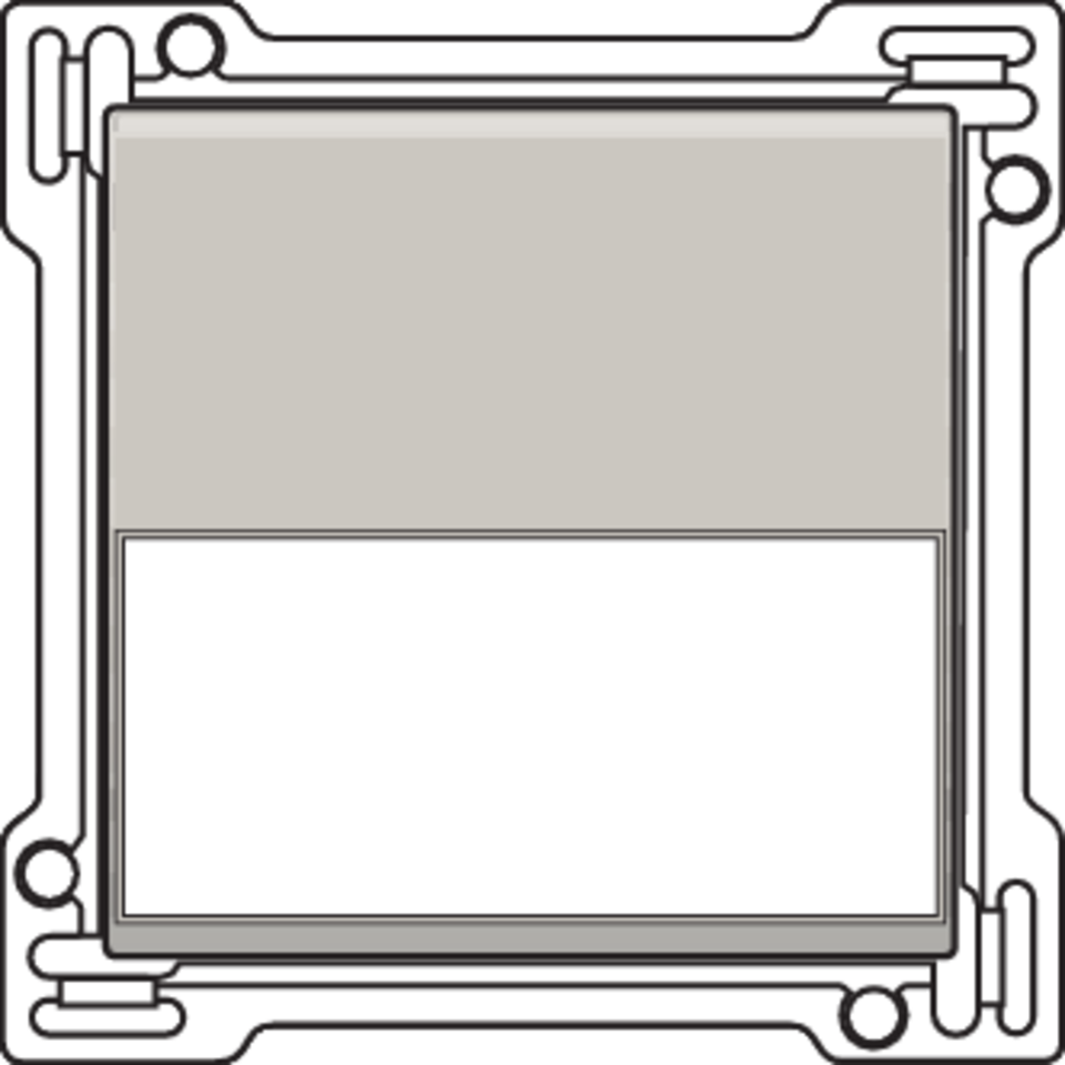 Niko 102-60905: Afwerkingsset met tekstveld voor enkelvoudige schakelaar of drukknop, light grey - Image 2